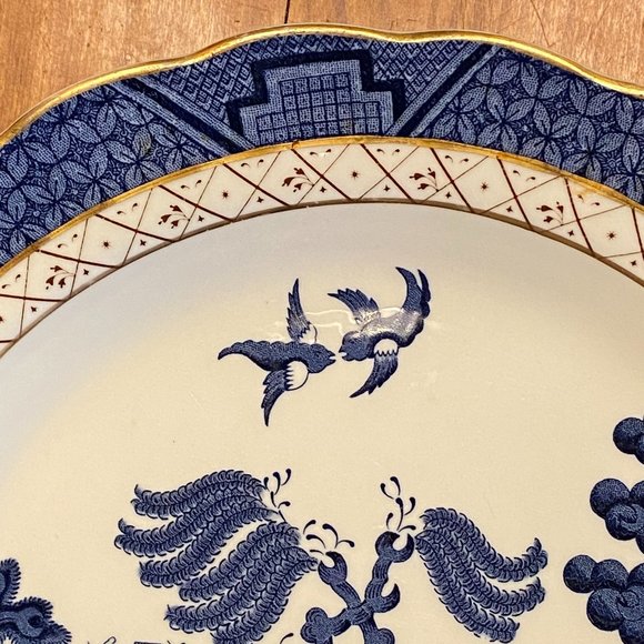 Booths REAL OLD WILLOW Blue & White Transferware Dinner Plate - Picture 2 of 9